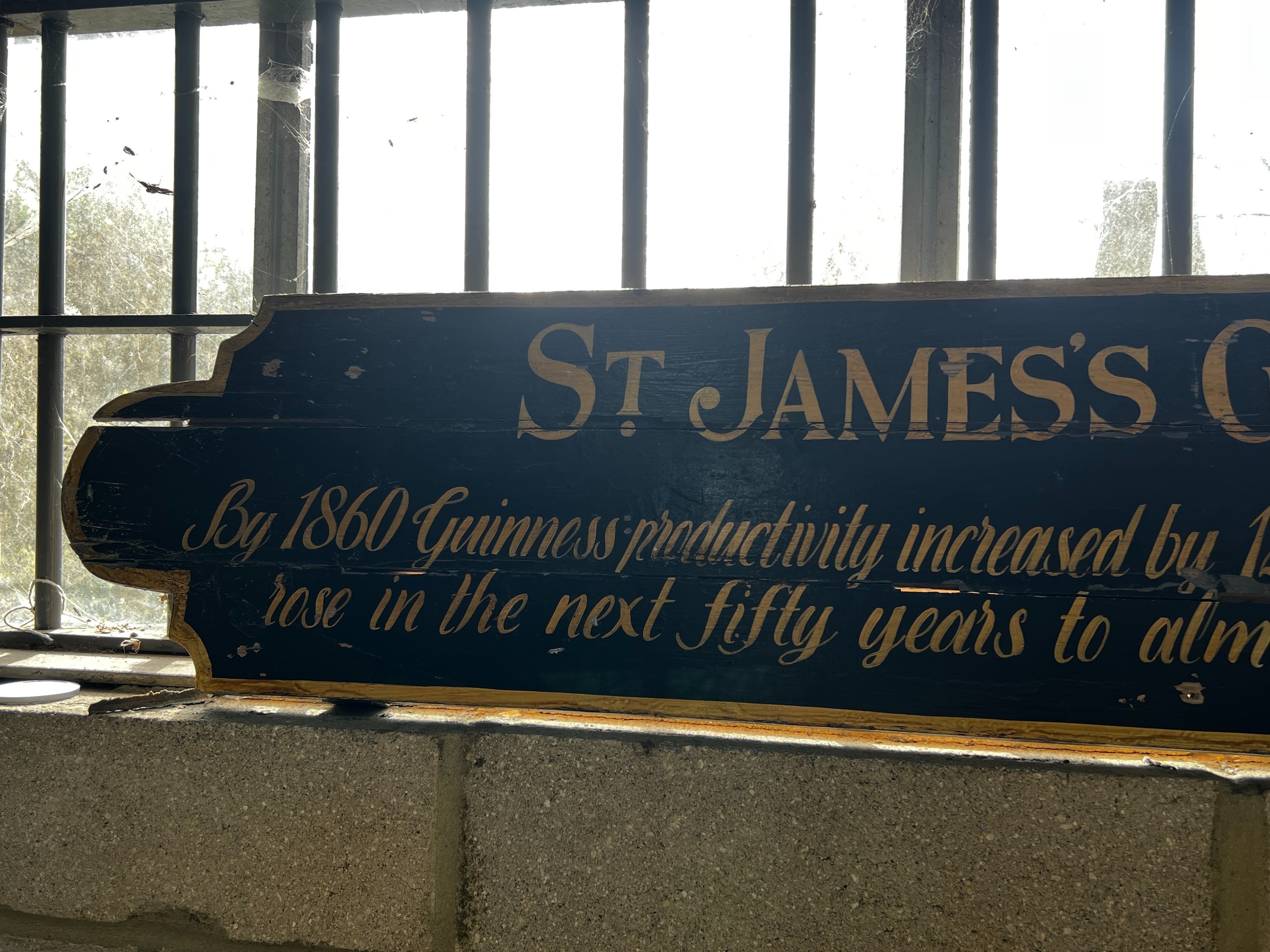 A St James Gate, Guinness brewery sign, length 154cm